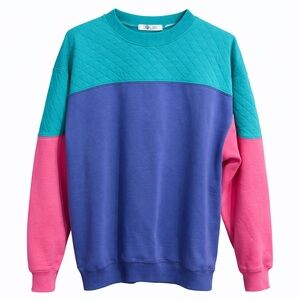 Colorblock Crewneck Sweater